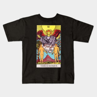 The Lovers Parody Tarot Card Threesomes Kids T-Shirt